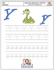 z harfi çizgi çalışması